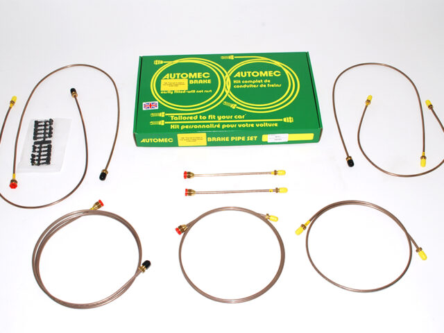 brake pipe set Ready made Series 3 SWB RHD Lightweight dual up to 1975 with servo DA7412