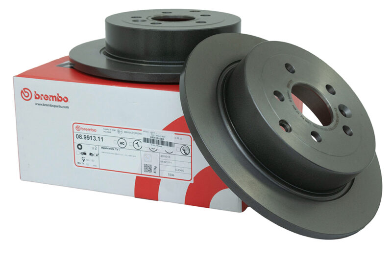 Brembo Brake Discs Rear Solid Pair Freelander 2 LR001018BR