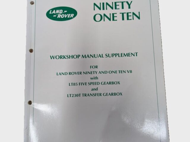 LAND ROVER 90 / 110 V8 WORKSHOP MANUAL SUPPLEMENT