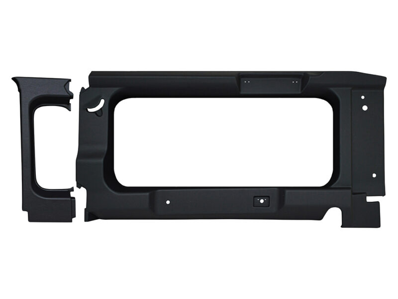 REAR WINDOW SURROUNDS CUT-OUT BLACK DEFENDER 90