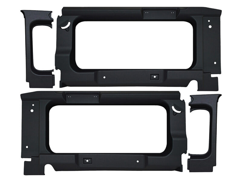 REAR WINDOW SURROUNDS CUT-OUT BLACK DEFENDER 90