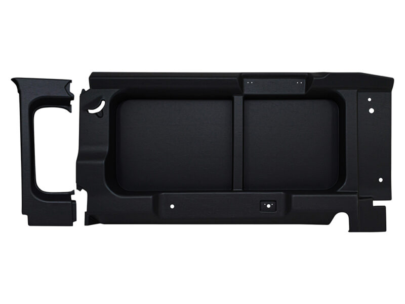 REAR WINDOW SURROUNDS WITHOUT CUT-OUT'S BLACK DEFENDER 90