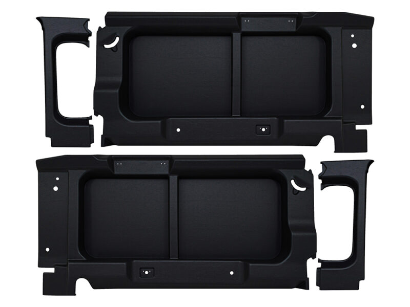 REAR WINDOW SURROUNDS WITHOUT CUT-OUT'S BLACK DEFENDER 90