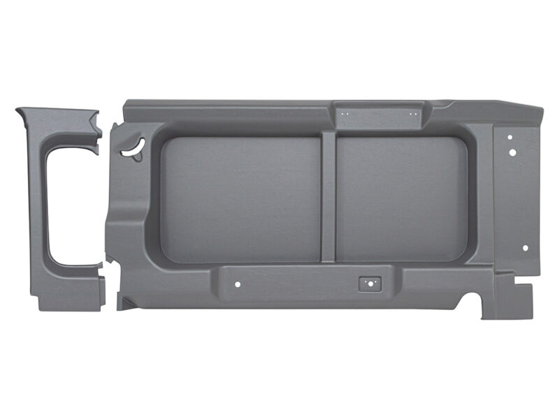 REAR WINDOW SURROUNDS WITHOUT CUT-OUT LIGHT GREY DEFENDER 90